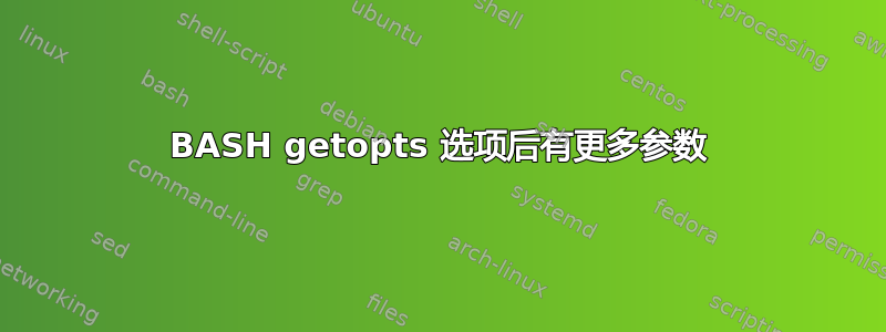 BASH getopts 选项后有更多参数