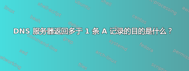 DNS 服务器返回多于 1 条 A 记录的目的是什么？