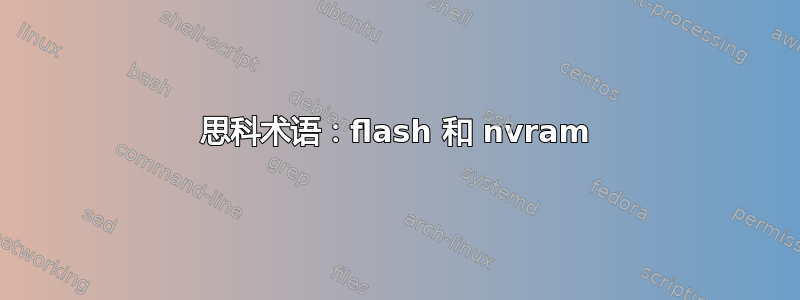 思科术语：flash 和 nvram