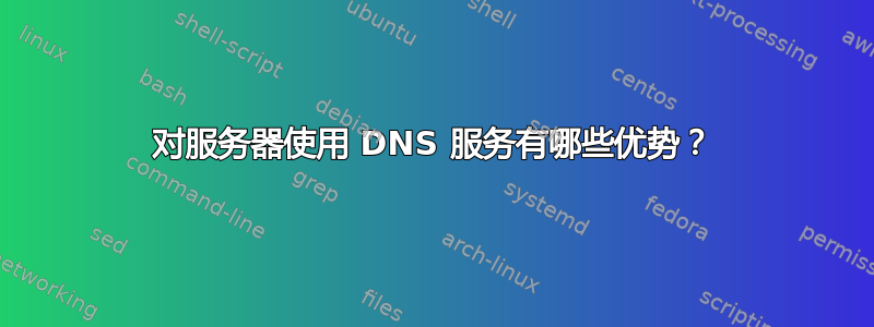 对服务器使用 DNS 服务有哪些优势？