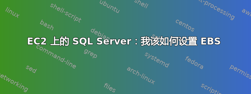 EC2 上的 SQL Server：我该如何设置 EBS