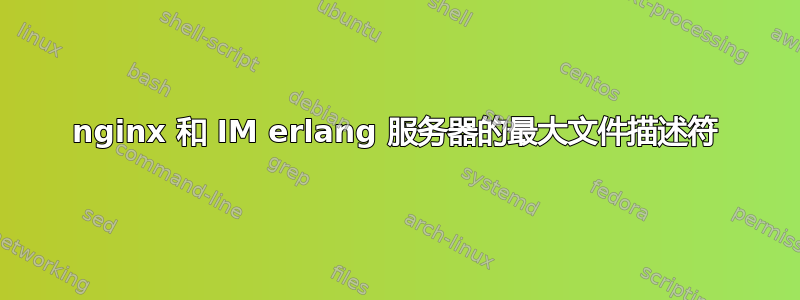 nginx 和 IM erlang 服务器的最大文件描述符