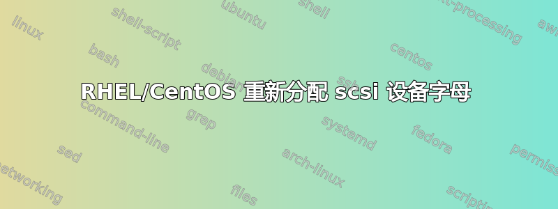 RHEL/CentOS 重新分配 scsi 设备字母