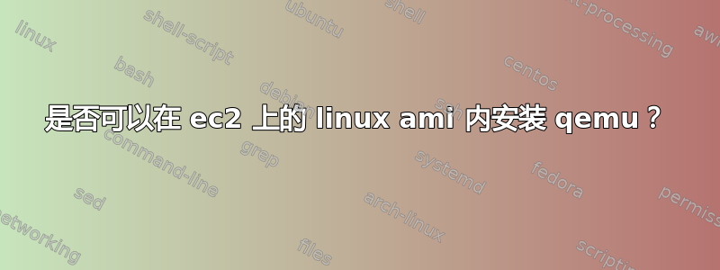 是否可以在 ec2 上的 linux ami 内安装 qemu？