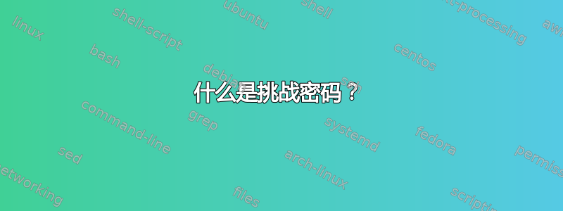 什么是挑战密码？