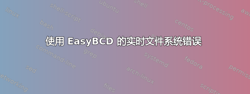 使用 EasyBCD 的实时文件系统错误