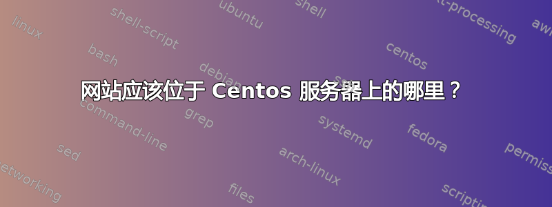 网站应该位于 Centos 服务器上的哪里？