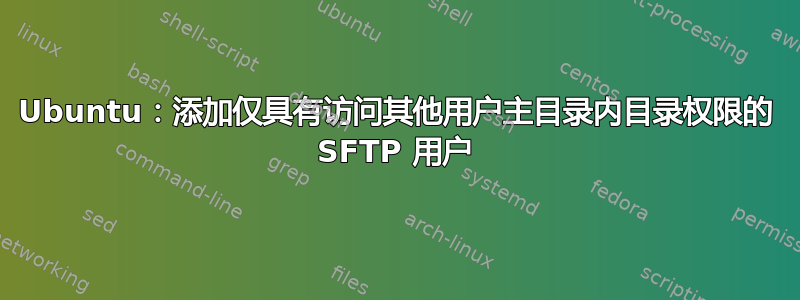 Ubuntu：添加仅具有访问其他用户主目录内目录权限的 SFTP 用户