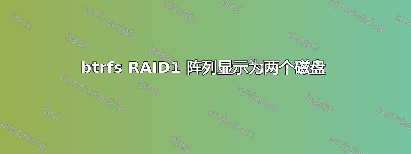 btrfs RAID1 阵列显示为两个磁盘