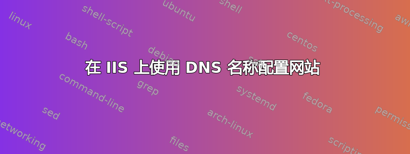 在 IIS 上使用 DNS 名称配置网站