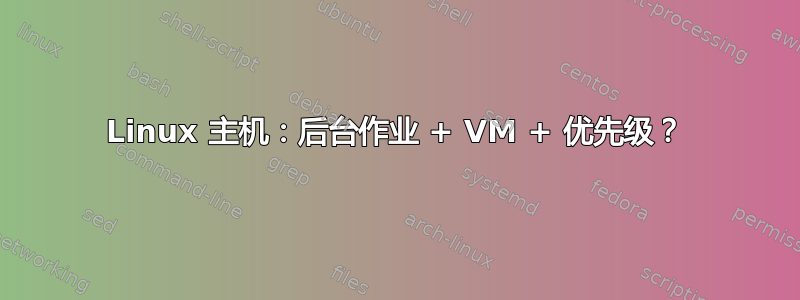 Linux 主机：后台作业 + VM + 优先级？