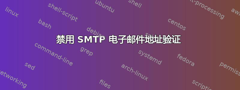 禁用 SMTP 电子邮件地址验证