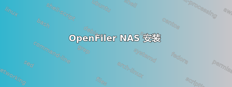 OpenFiler NAS 安装