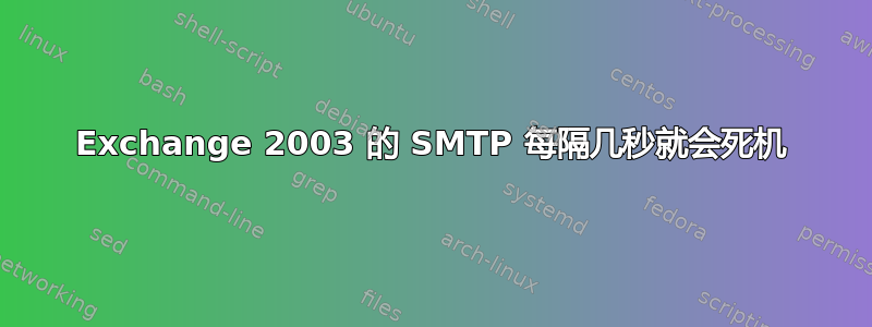 Exchange 2003 的 SMTP 每隔几秒就会死机