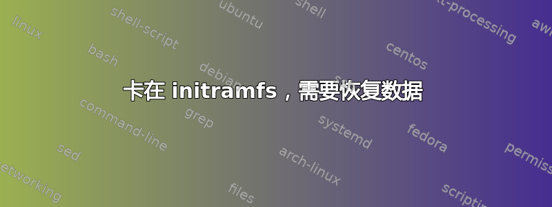 卡在 initramfs，需要恢复数据