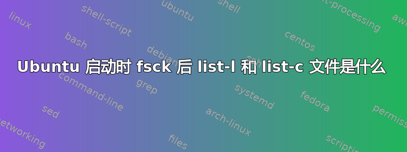 Ubuntu 启动时 fsck 后 list-l 和 list-c 文件是什么