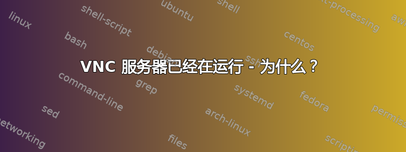 VNC 服务器已经在运行 - 为什么？