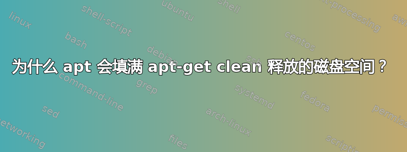 为什么 apt 会填满 apt-get clean 释放的磁盘空间？