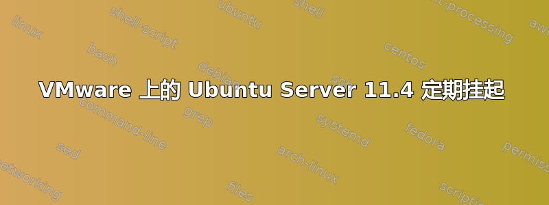 VMware 上的 Ubuntu Server 11.4 定期挂起