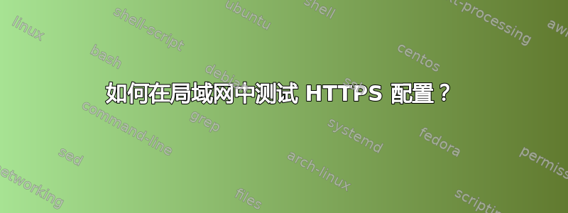 如何在局域网中测试 HTTPS 配置？