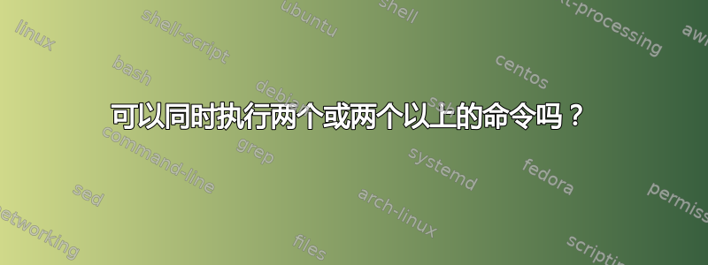 可以同时执行两个或两个以上的命令吗？