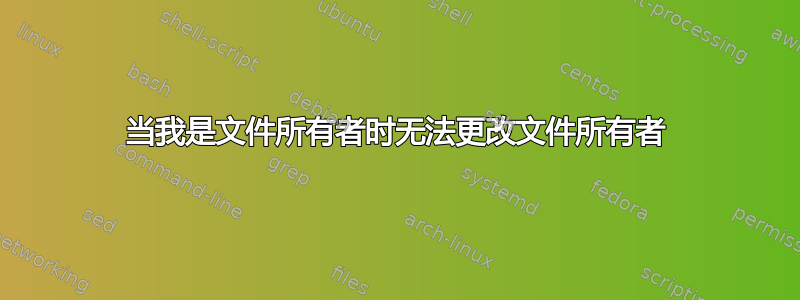 当我是文件所有者时无法更改文件所有者