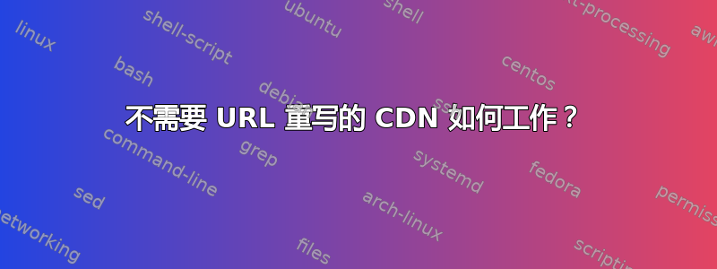 不需要 URL 重写的 CDN 如何工作？