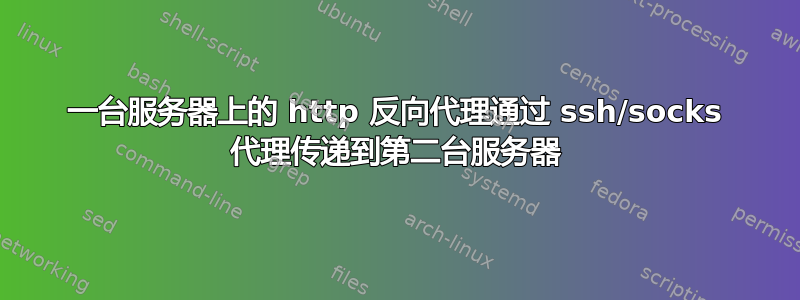 一台服务器上的 http 反向代理通过 ssh/socks 代理传递到第二台服务器