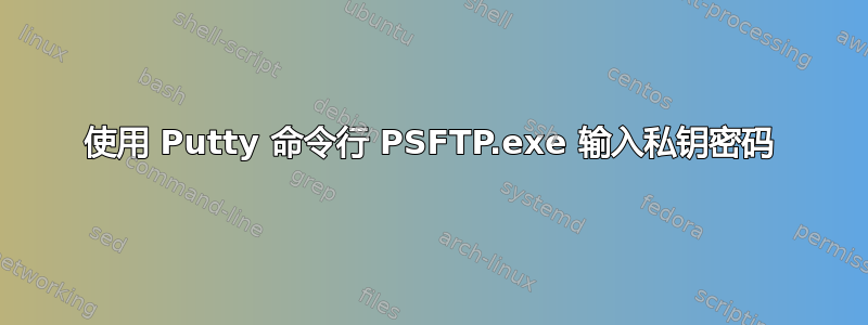 使用 Putty 命令行 PSFTP.exe 输入私钥密码