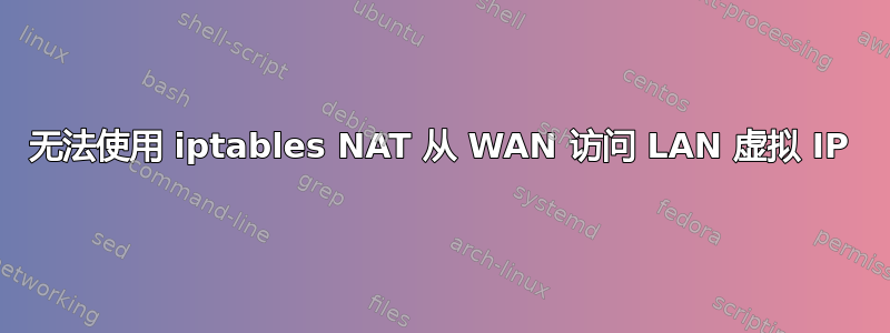 无法使用 iptables NAT 从 WAN 访问 LAN 虚拟 IP