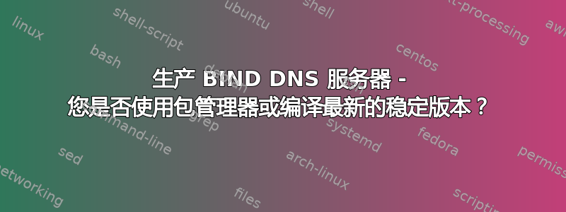 生产 BIND DNS 服务器 - 您是否使用包管理器或编译最新的稳定版本？