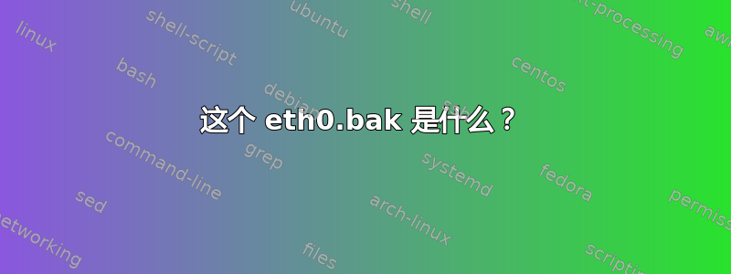 这个 eth0.bak 是什么？