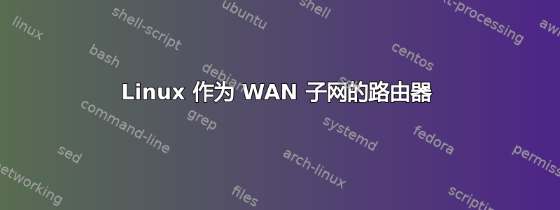 Linux 作为 WAN 子网的路由器