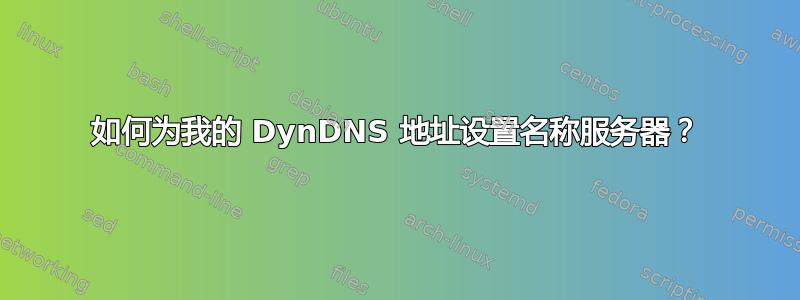 如何为我的 DynDNS 地址设置名称服务器？