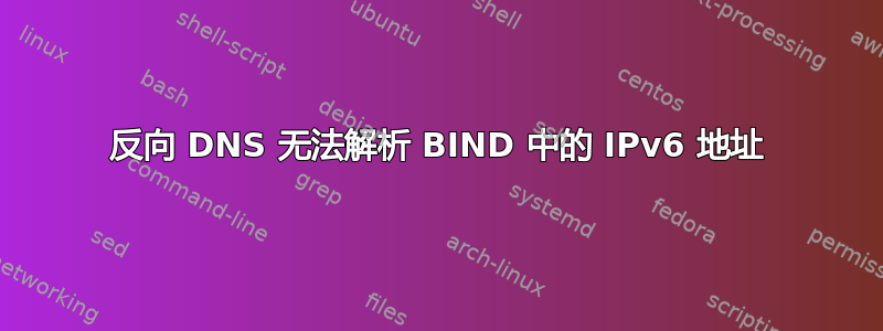 反向 DNS 无法解析 BIND 中的 IPv6 地址