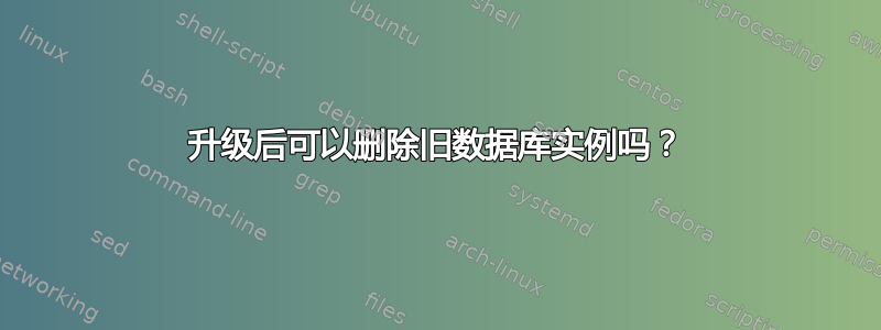 升级后可以删除旧数据库实例吗？