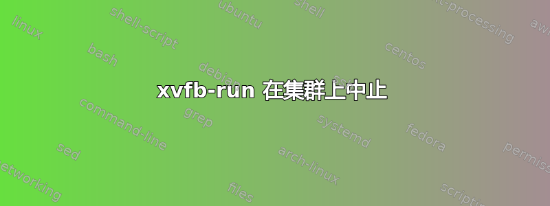 xvfb-run 在集群上中止