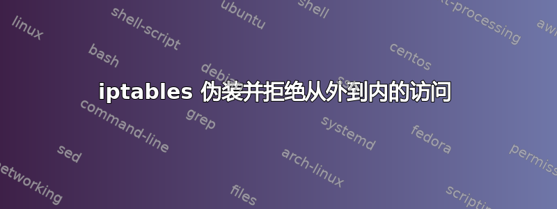 iptables 伪装并拒绝从外到内的访问