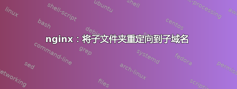 nginx：将子文件夹重定向到子域名