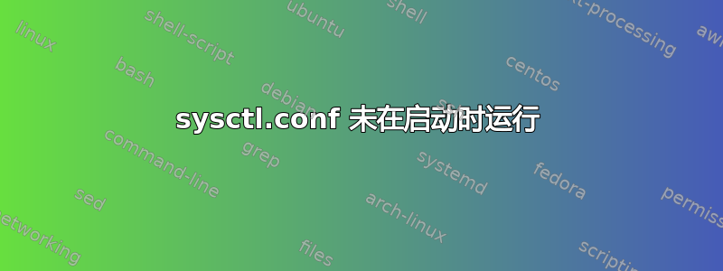 sysctl.conf 未在启动时运行