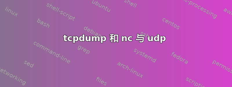 tcpdump 和 nc 与 udp