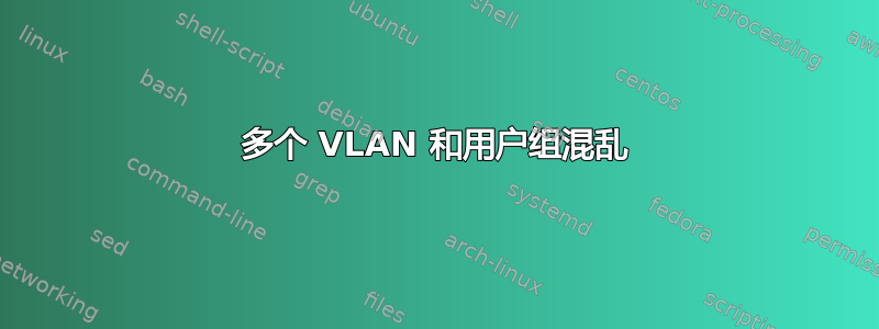 多个 VLAN 和用户组混乱