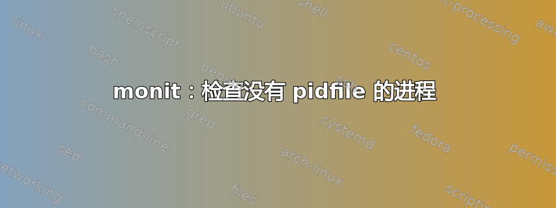 monit：检查没有 pidfile 的进程