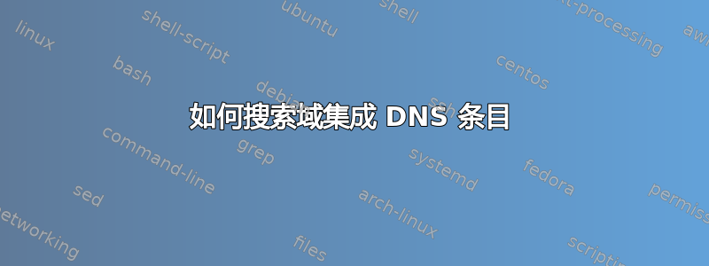 如何搜索域集成 DNS 条目