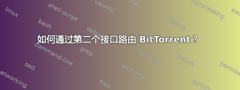 如何通过第二个接口路由 BitTorrent？