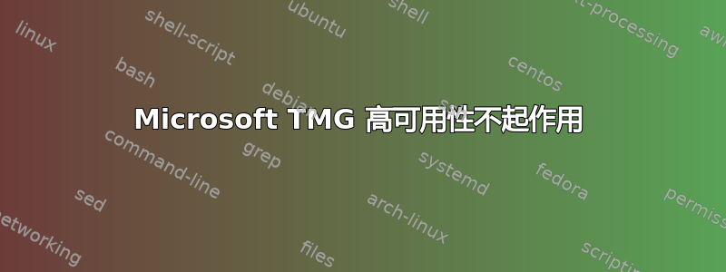 Microsoft TMG 高可用性不起作用