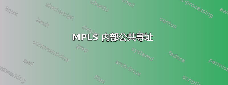 MPLS 内部公共寻址