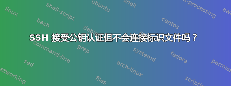 SSH 接受公钥认证但不会连接标识文件吗？