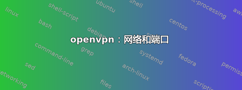 openvpn：网络和端口