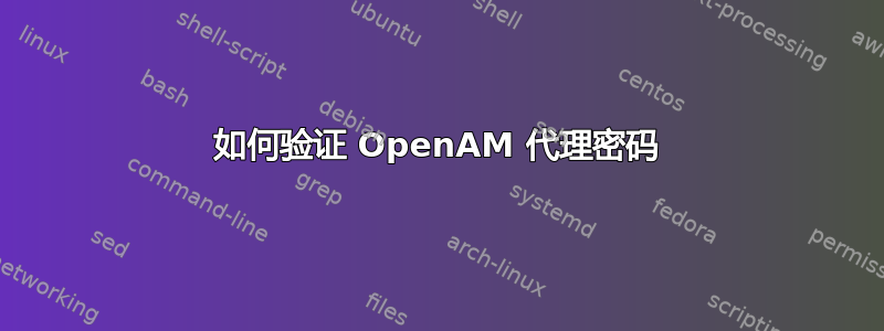 如何验证 OpenAM 代理密码